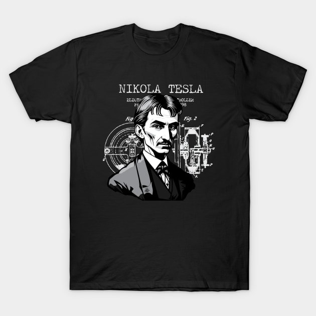 Nikola Tesla - Visionary Inventor and Scientist T-Shirt by Graphic Duster